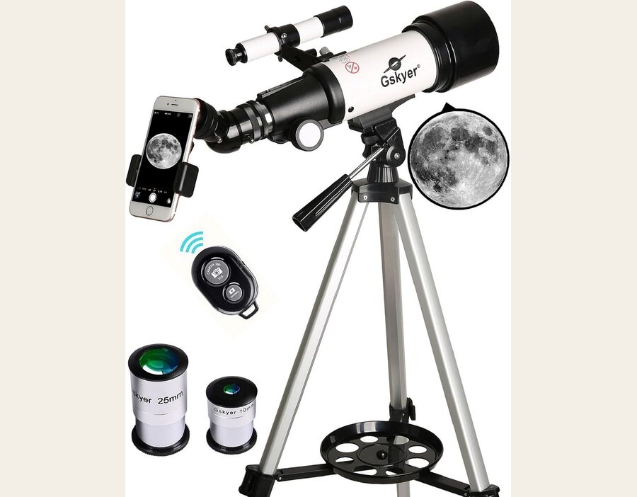 Gskyer Telescope, 70mm Aperture 400mm AZ Mount Astronomical Refractor
