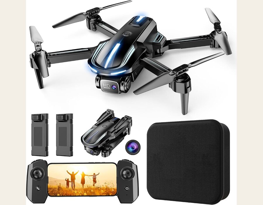 Drone with Camera for Adults Beginners Kids, 1080P Foldable Mini Drone