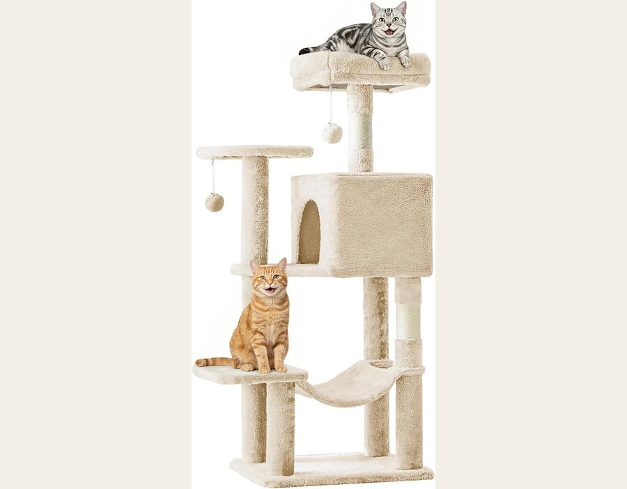 Sweetcrispy 44 Inch Cat Tree Tower for Indoor Cats and Kittens