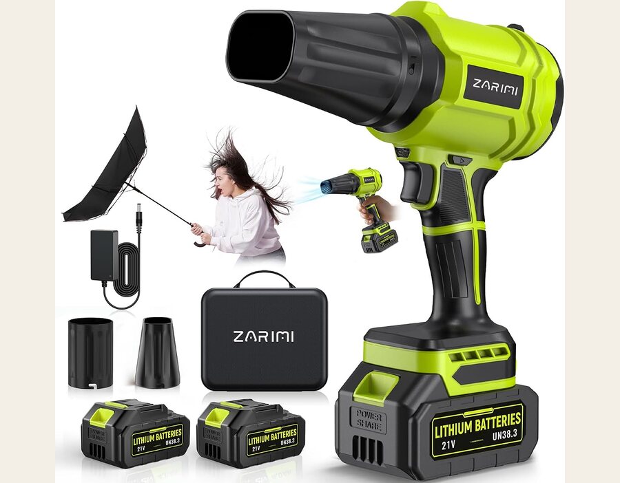 YUQUESEN Cordless Leaf Blower, Handheld, with 2 Batteries