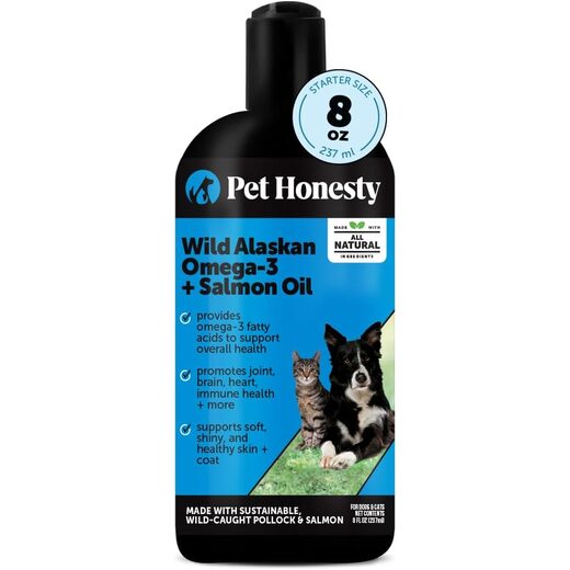 Wild Alaskan Salmon Oil for Dogs and Cats, Pure Natural Omega 3