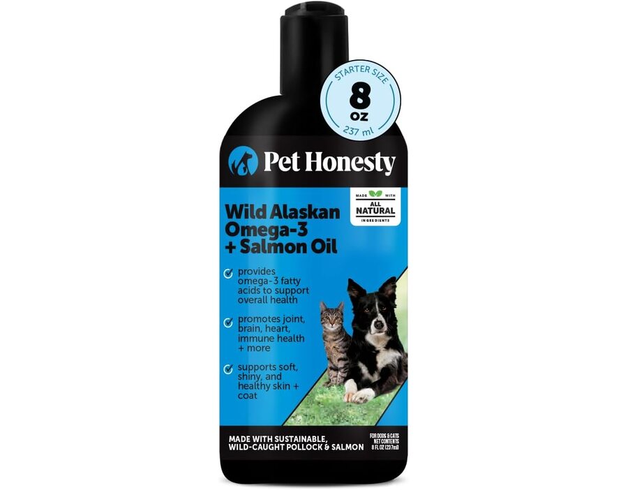 Wild Alaskan Salmon Oil for Dogs and Cats, Pure Natural Omega 3