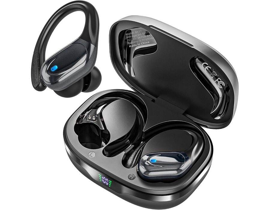 HAOYUYAN Sports Bluetooth Headphones, 80Hrs Playtime Wireless Earbuds