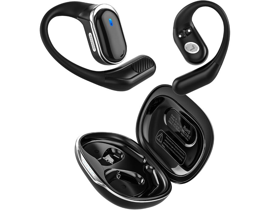 Open Ear Wireless Earbuds Bluetooth Headphones, 80H Playtime Stereo